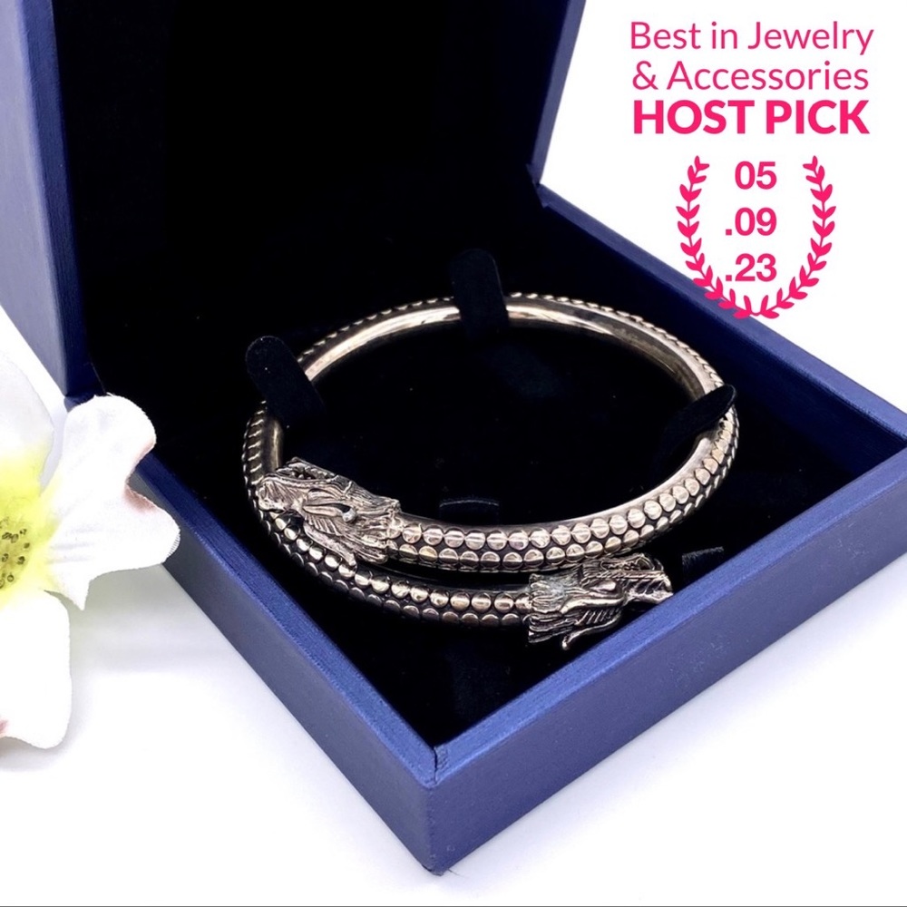 💍HP💍NEW Bali Legacy Sterling Silver Dragon Wrap Bangle